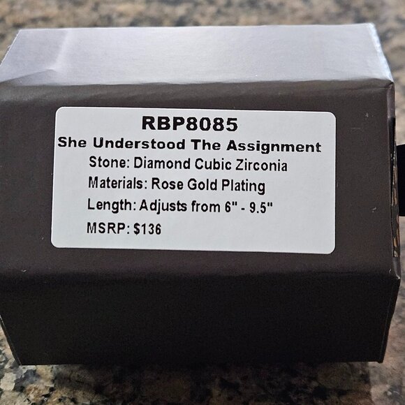 Bomb Party RBP8085 "She Understood the Assignment" Diamond CZ Luxe Bracelets - Picture 3 of 4